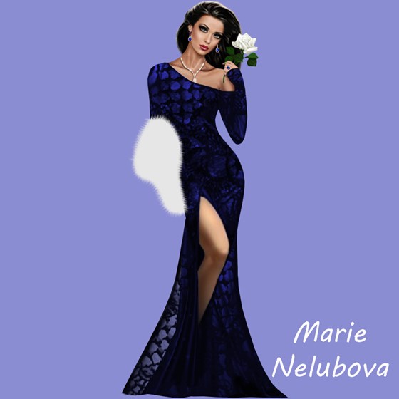 Эскизы: Синее платье