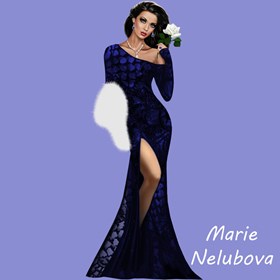 Эскизы: Синее платье